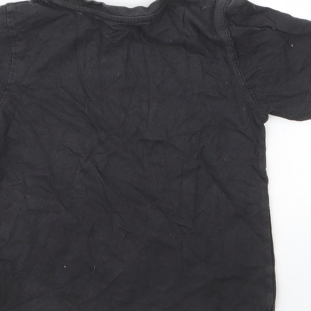 TU Boys Grey Cotton Basic T-Shirt Size 4 Years Round Neck
