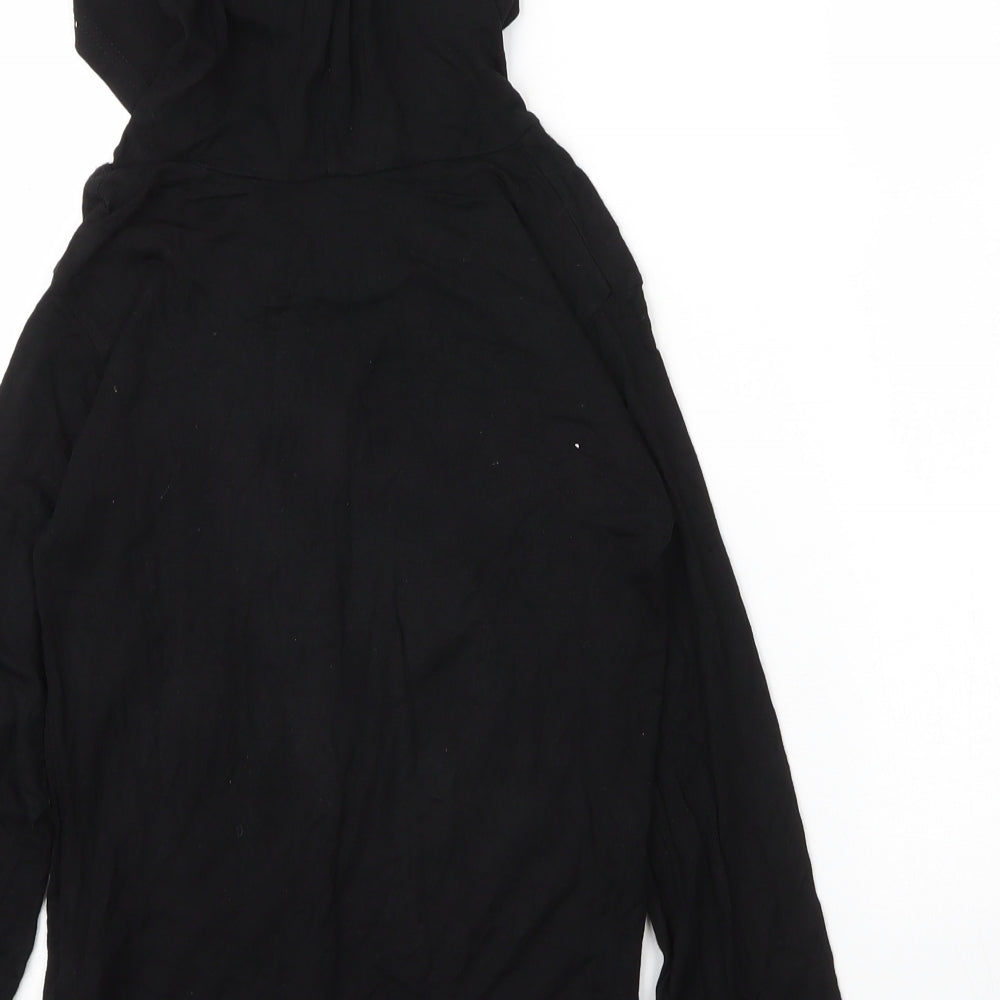A to Z 4 Kids Girls Black Viscose Pullover Hoodie Size 11 Years