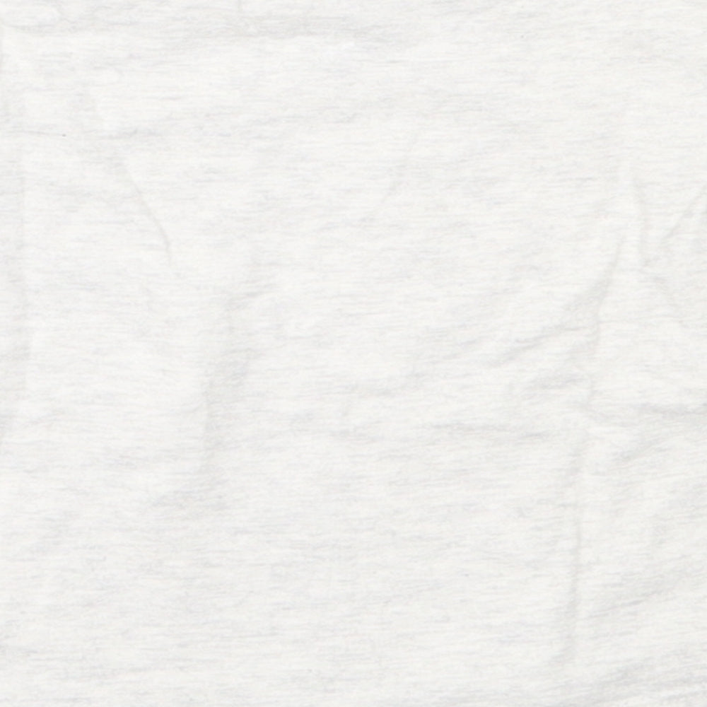 F&F Girls Grey Cotton Basic T-Shirt Size 6-9 Months Round Neck