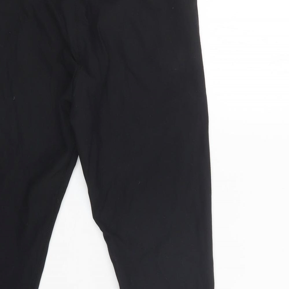 Preworn Womens Black Polyester Compression Leggings Size M L25 in Regular