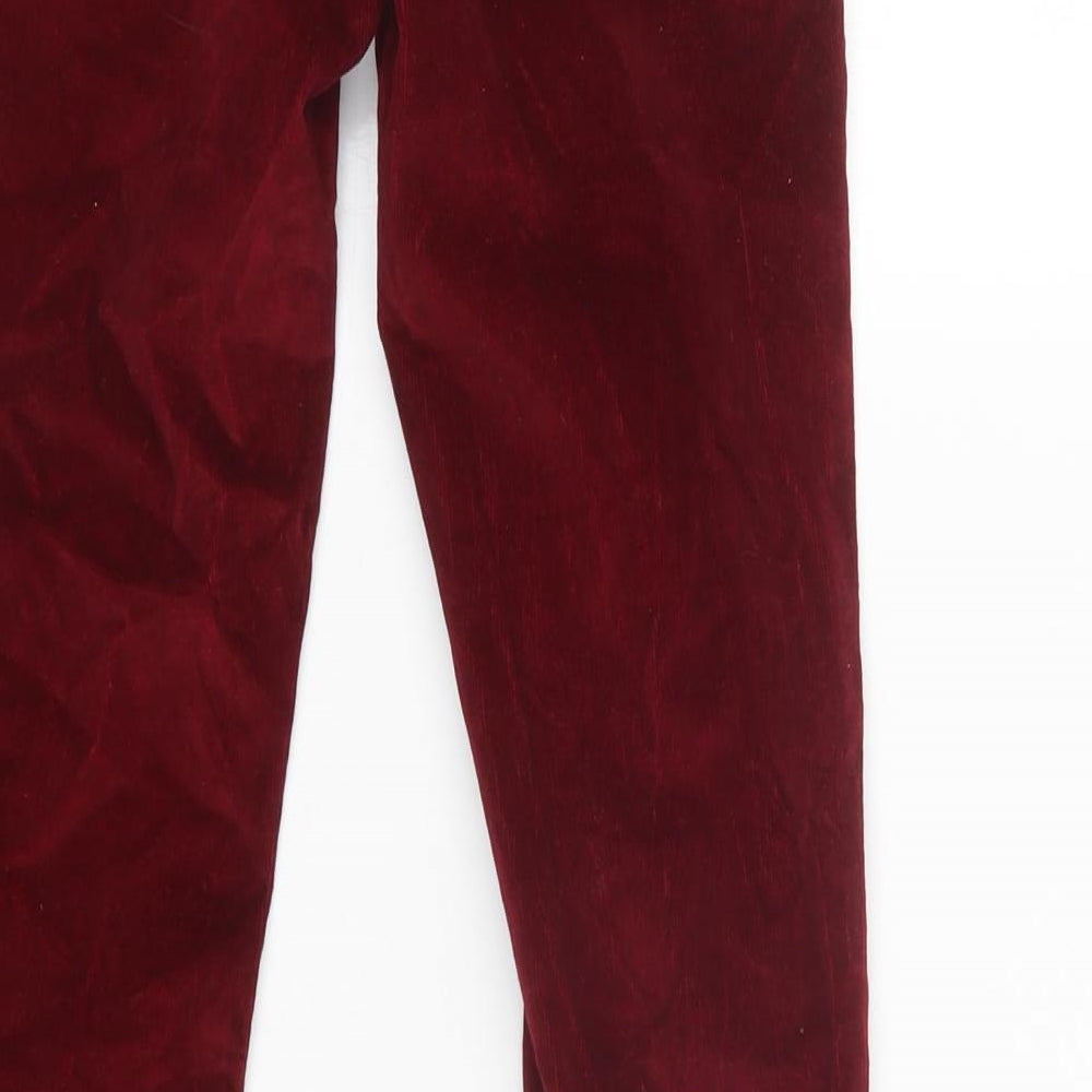 Pilcro Womens Purple Cotton Trousers Size 6 L31 in Regular Button