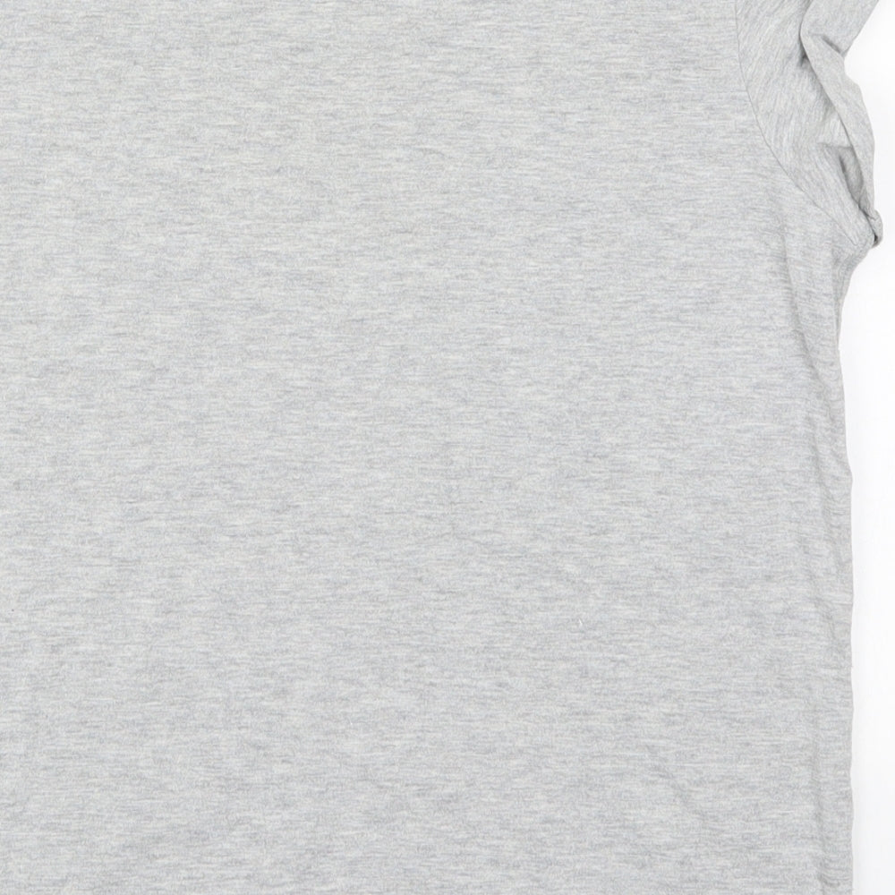 Jack Wills Womens Grey Cotton Basic T-Shirt Size 8 Crew Neck