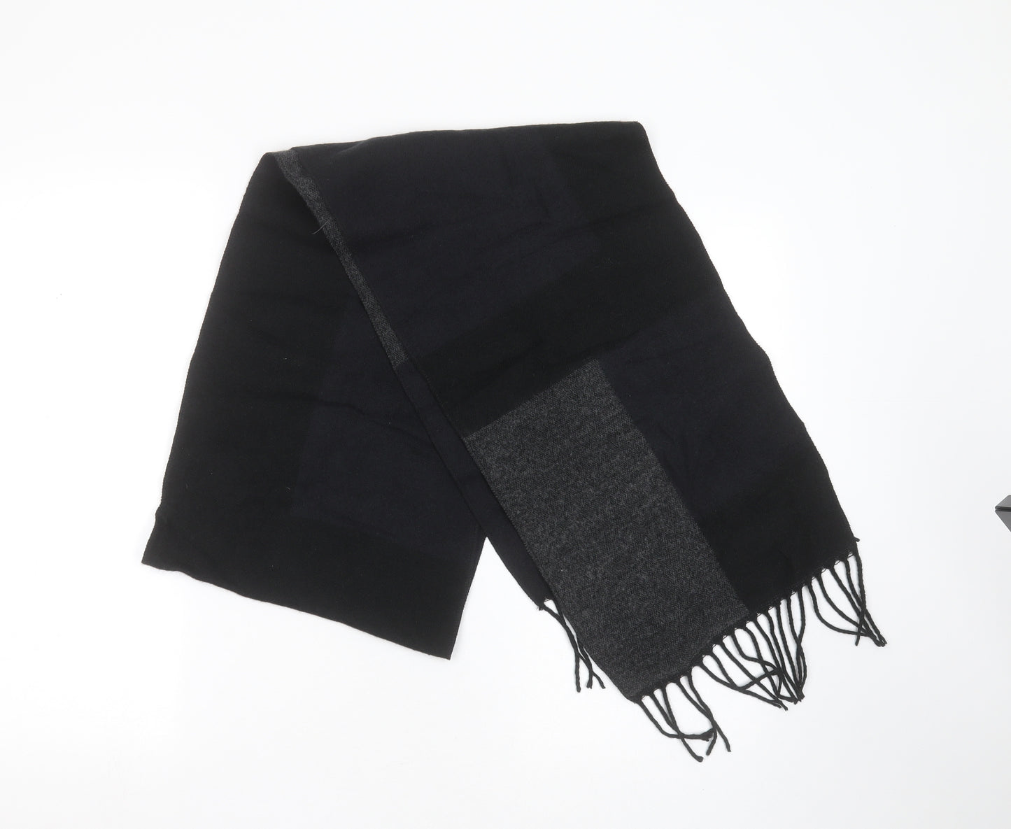 Preworn Unisex Black Polyester Scarf