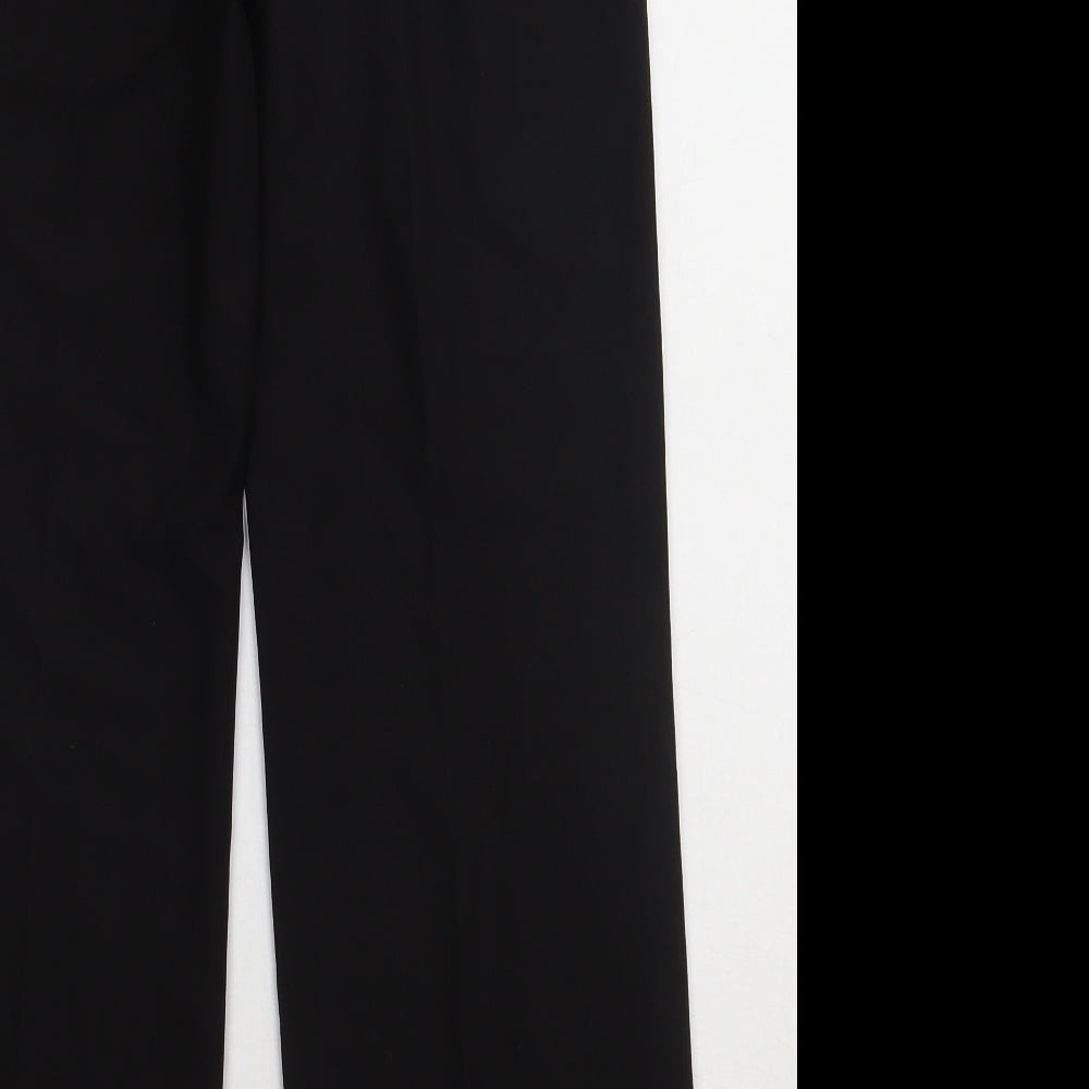 VILA Womens Black Polyester Trousers Size M L32 in Regular Hook & Eye