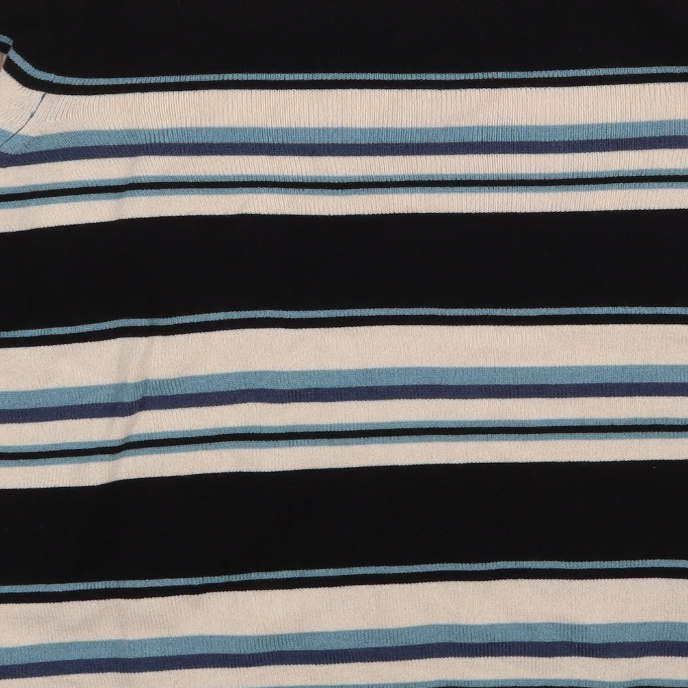Marks and Spencer Womens Multicoloured Striped Acrylic Pullover Sweatshirt Size 12 Pullover