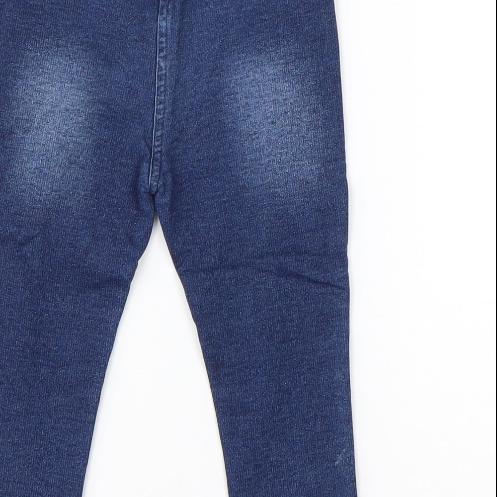 Mini Club Girls Blue Cotton Capri Jeans Size 18-24 Months