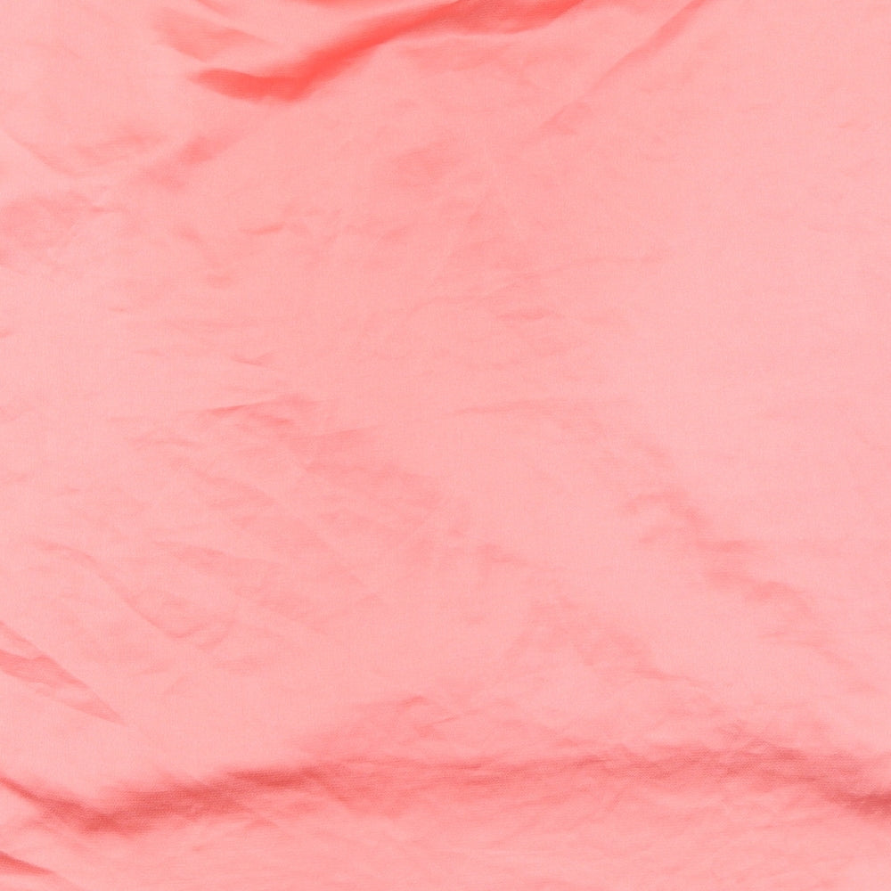NEXT Womens Pink Polyester Basic Blouse Size 14 V-Neck