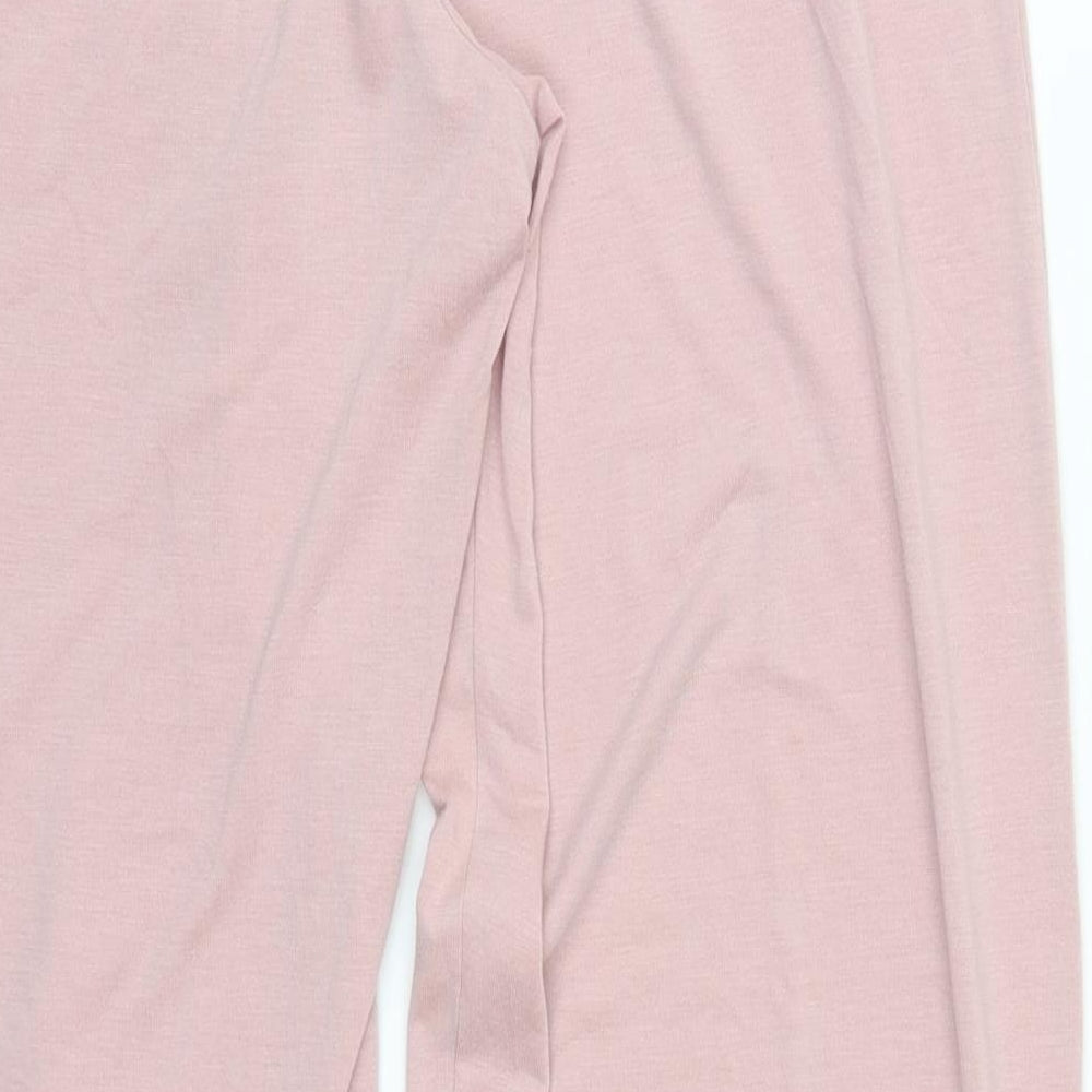 Preworn Womens Pink Viscose Trousers Size 28 in L28 in Regular - Pyjama Pants