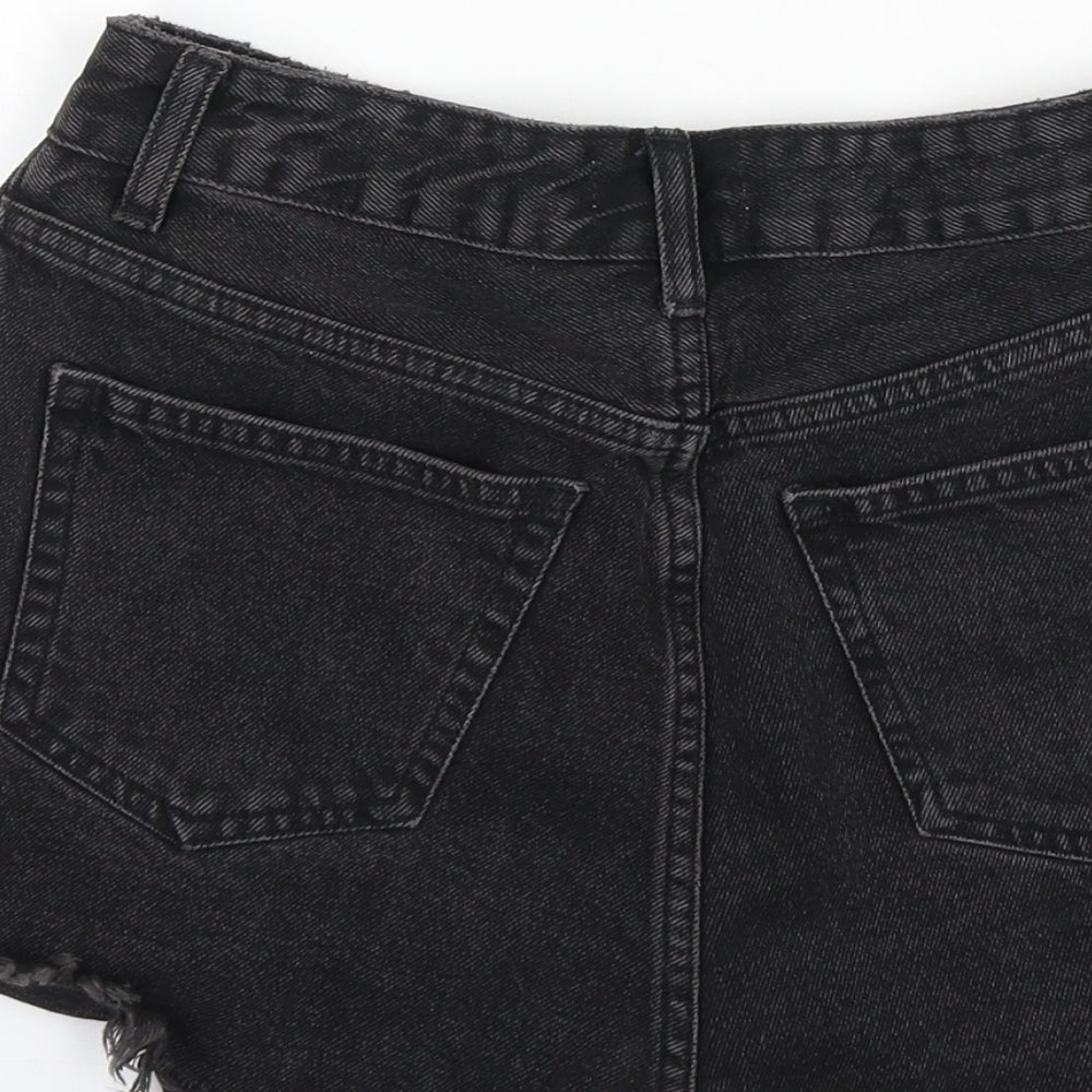 In the Style Womens Black Cotton Cut-Off Shorts Size 6 L3 in Regular