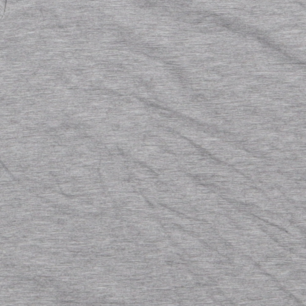 Marks and Spencer Boys Grey Cotton Basic Casual Size 5-6 Years Crew Neck Button