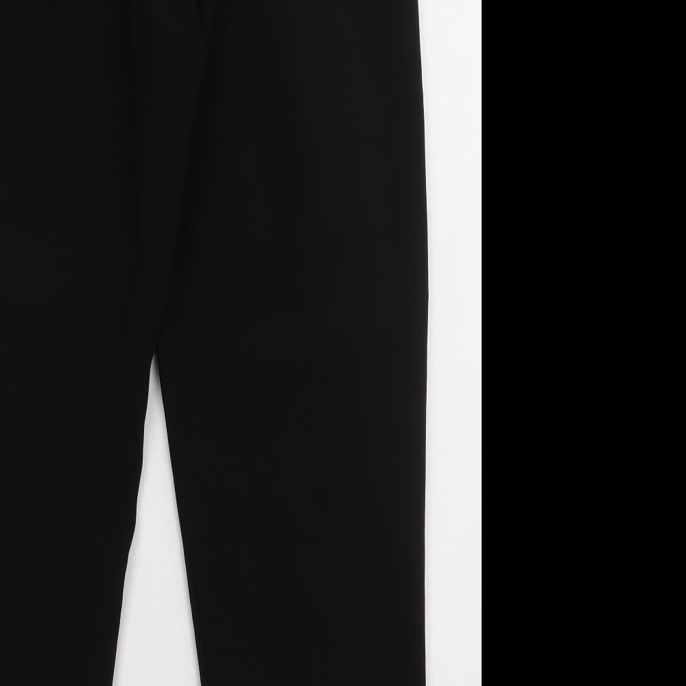 New Look Womens Black Polyester Trousers Size 8 L28 in Regular Button