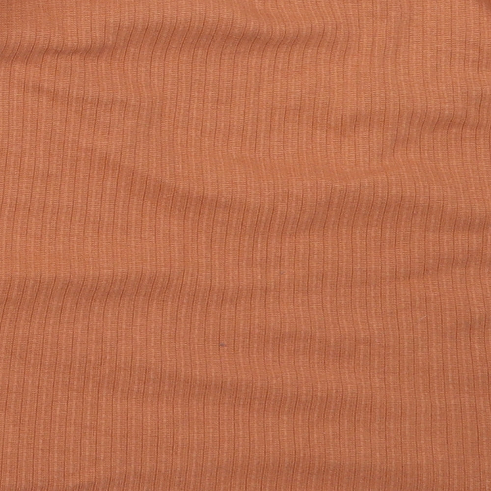 Missguided Womens Orange Polyester Cropped Tank Size 12 V-Neck