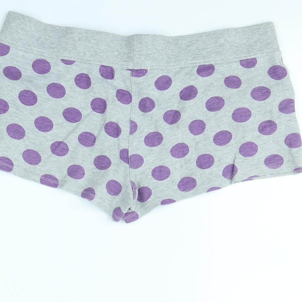 Henry Holland Womens Grey Polka Dot Cotton Cut-Off Shorts Size 12 L3 in Regular