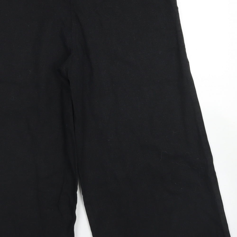 Cotton On Womens Black Cotton Culotte Shorts Size 6 L20 in Regular
