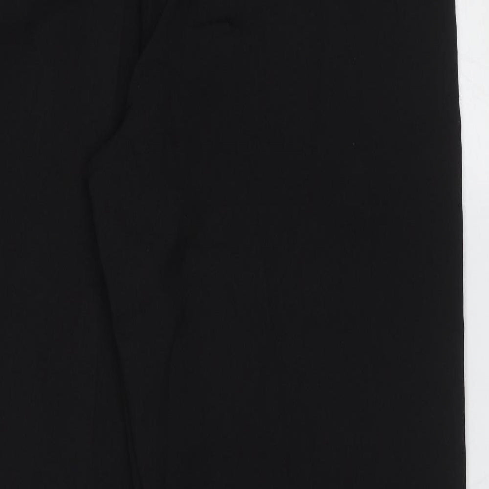 BM Womens Black Polyester Trousers Size 14 L27 in Regular