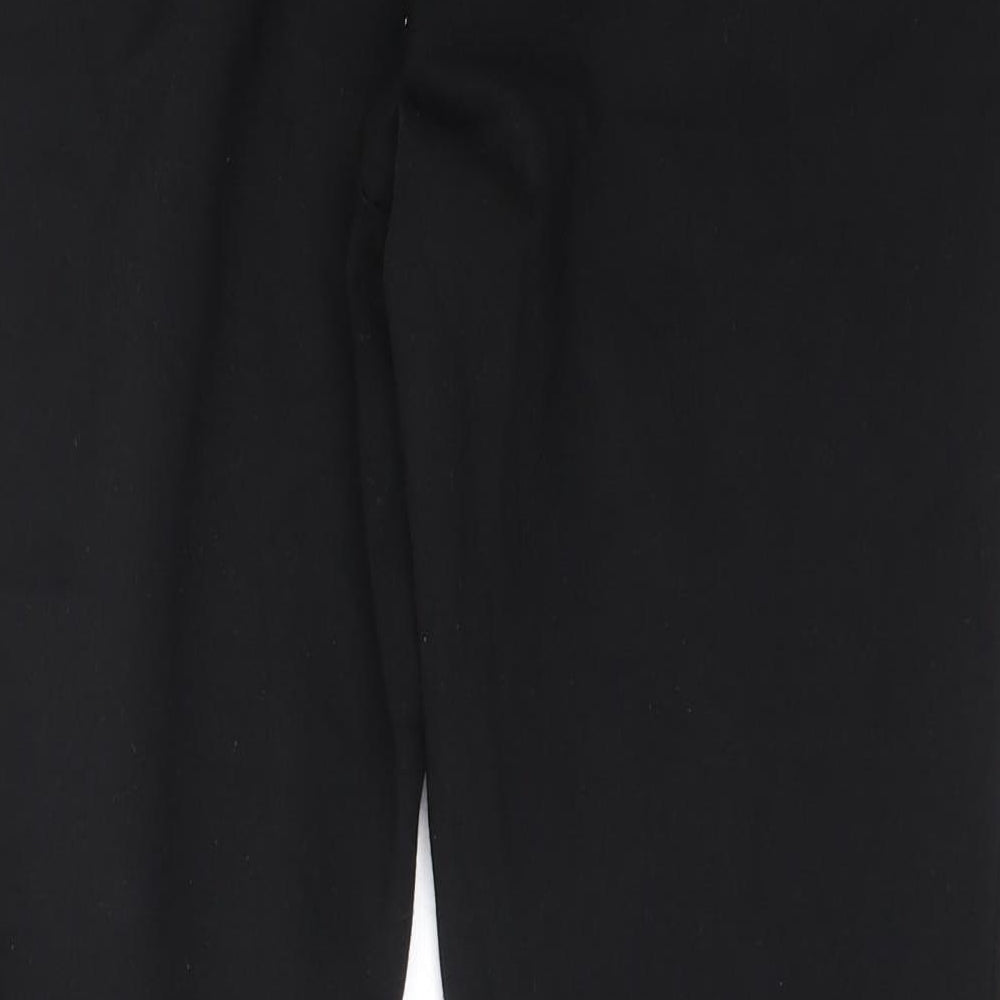 Preworn Womens Black Polyester Capri Trousers Size 33 in L27.5 in Regular
