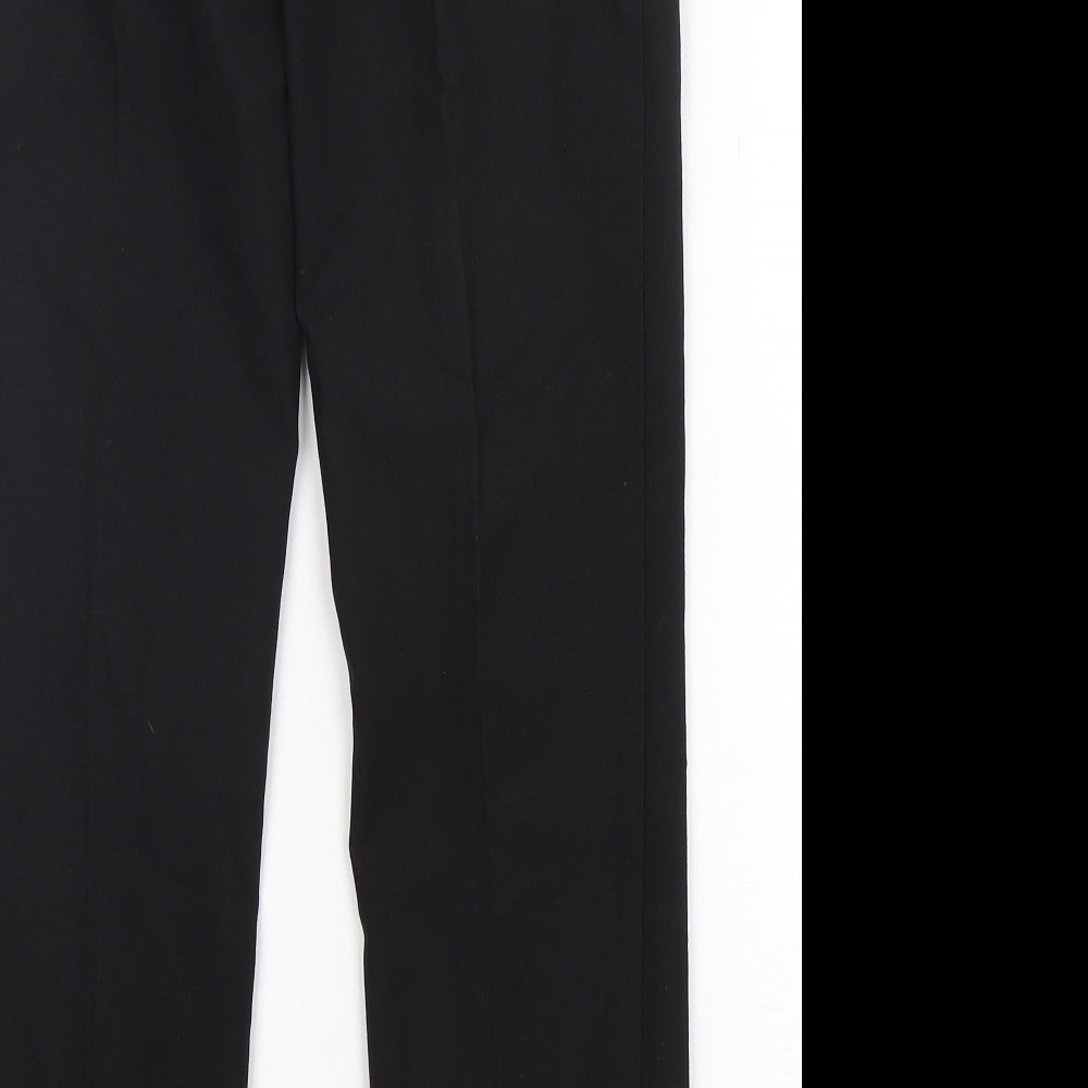M&S Boys Black Polyester Dress Pants Trousers Size 11-12 Years Regular