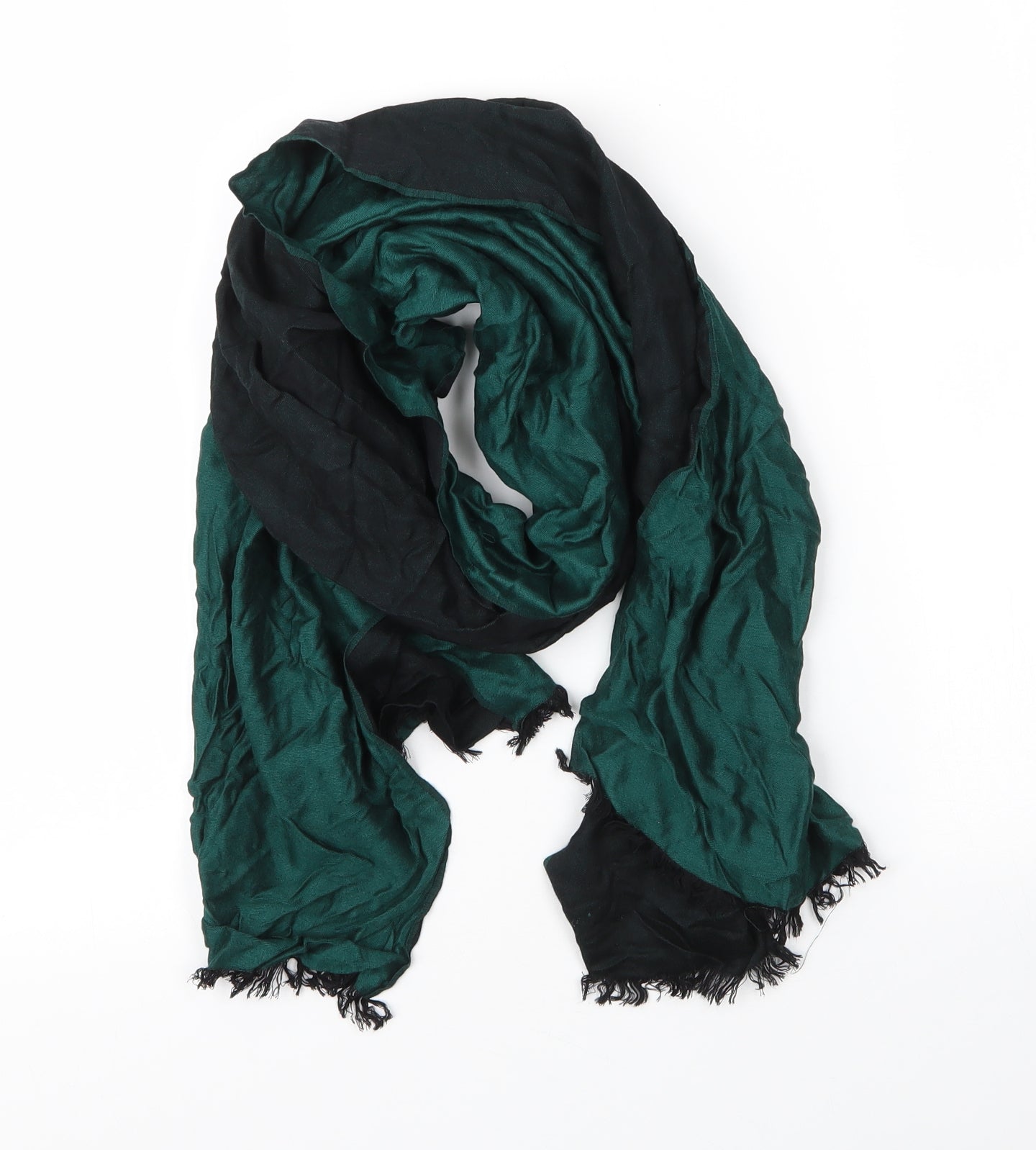Preworn Unisex Green Polyester Scarf