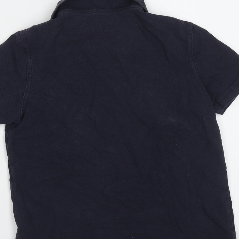 George Boys Blue Cotton Basic Polo Size 8-9 Years Collared