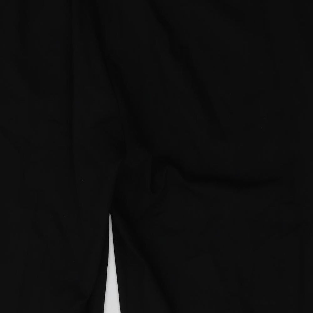 capsule Womens Black Polyester Trousers Size 22 L32 in Regular Hook & Eye