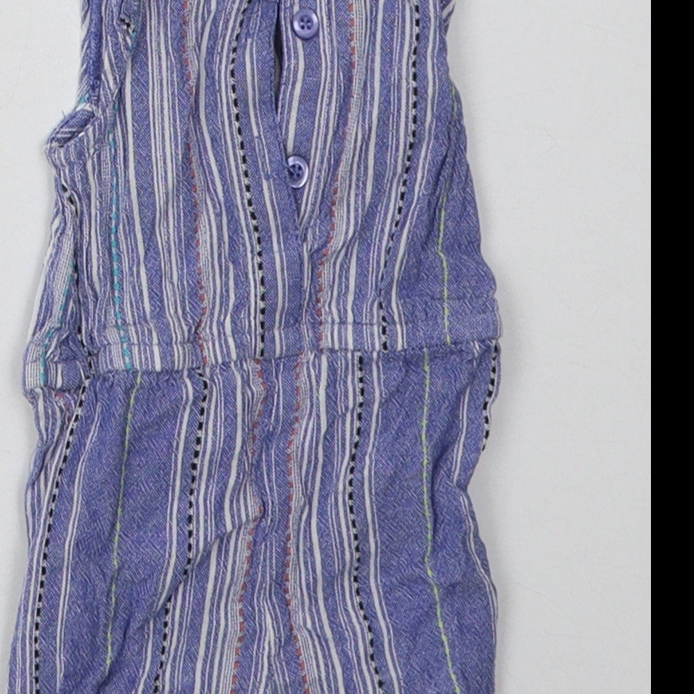 F&F Girls Black Striped Cotton Bodysuit Outfit/Set Size 0-3 Months Button