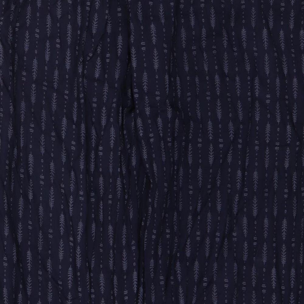 viz.a.viz Womens Blue Geometric Viscose Trousers Size S L27 in Regular