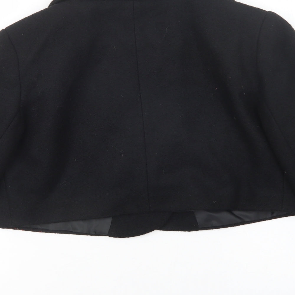 Ziuppe Womens Black Kimono Blazer Size 12 Button