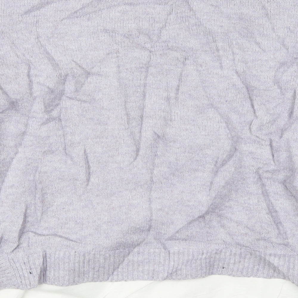 Primark Womens Purple Round Neck Acrylic Pullover Jumper Size 18