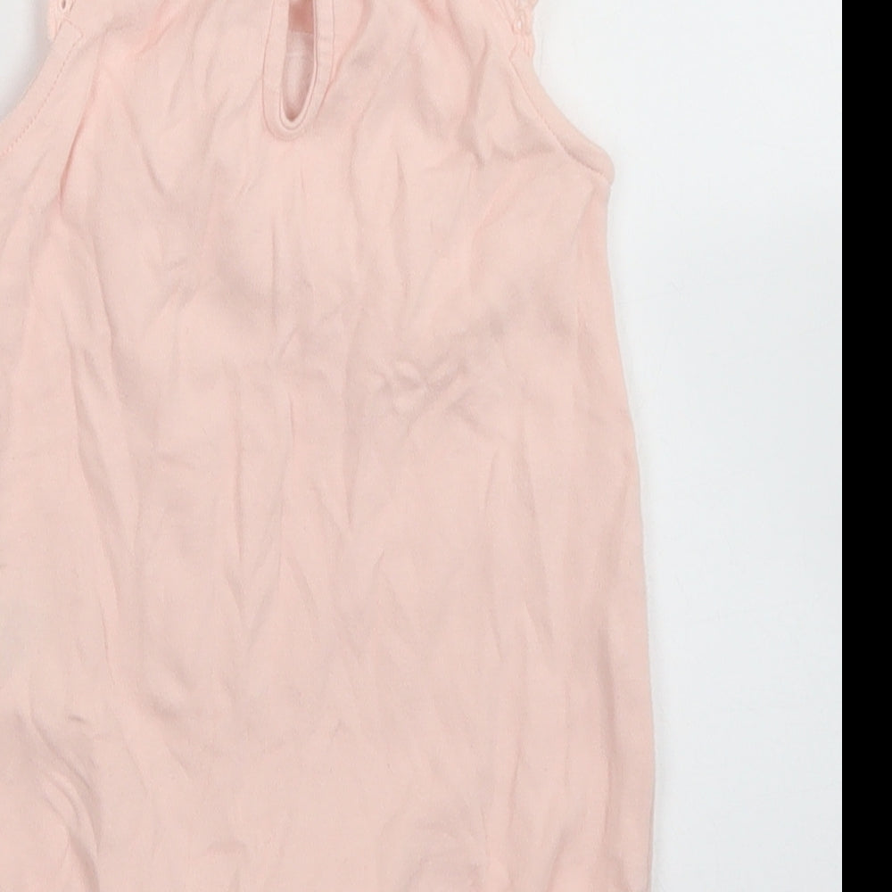 Gap Girls Pink Cotton Romper One-Piece Size 3-6 Months Button
