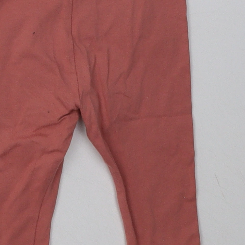 Marks and Spencer Girls Pink Coir Capri Trousers Size 9 Months