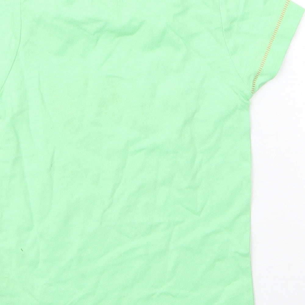 NEXT Boys Green Cotton Basic T-Shirt Size 12 Months Round Neck