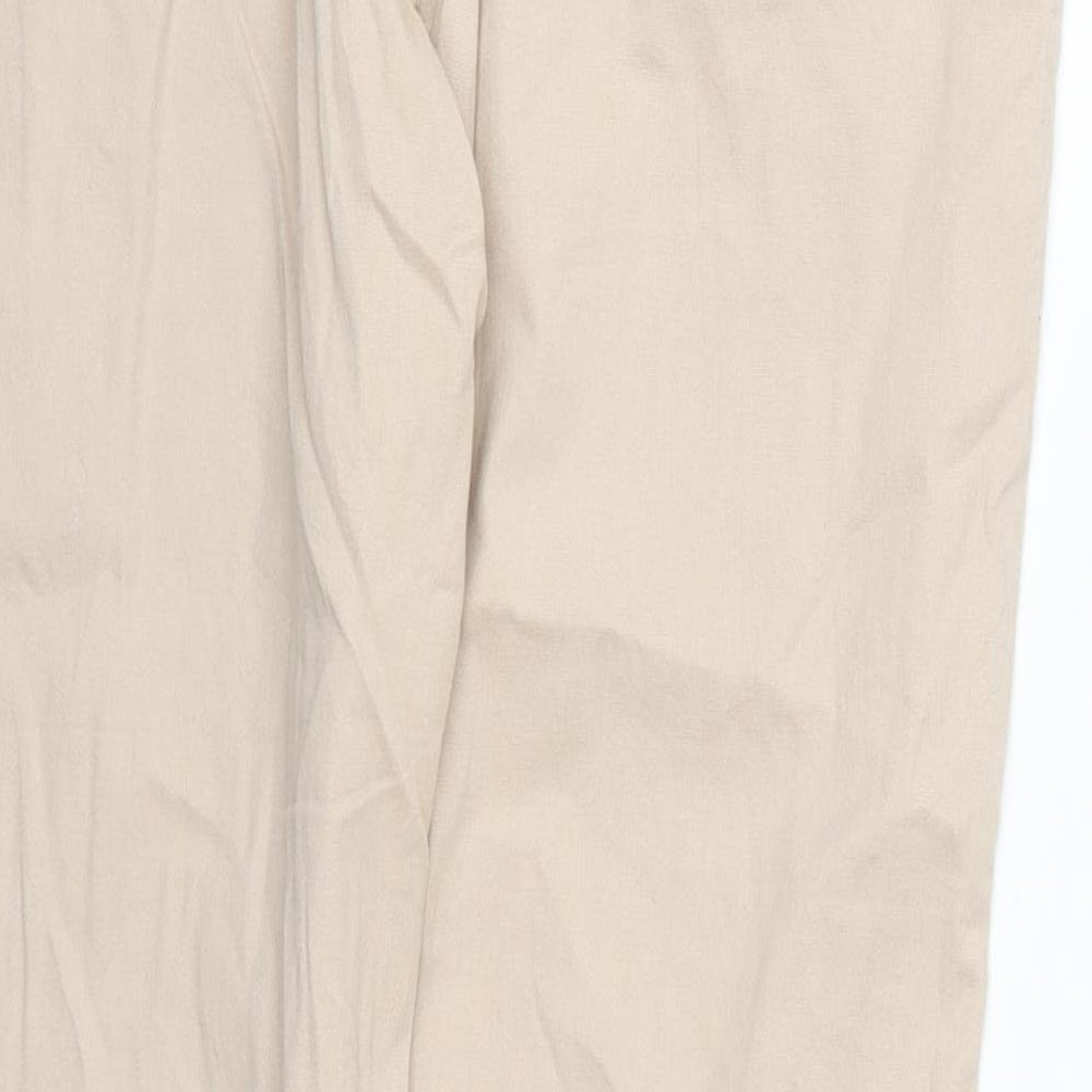 Epilogue Womens Beige Cotton Trousers Size 14 L30 in Regular Button