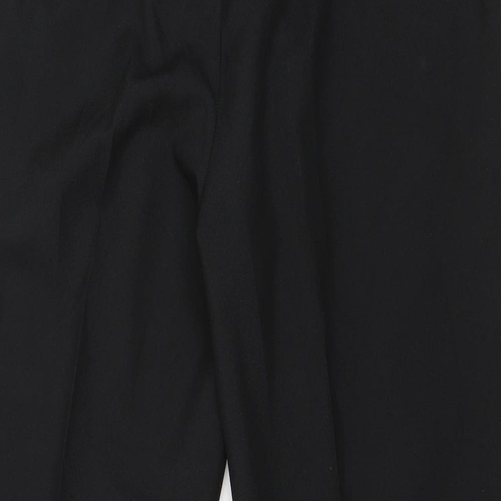 Skopes Mens Black Polyester Trousers Size 36 in L25 in Regular Zip