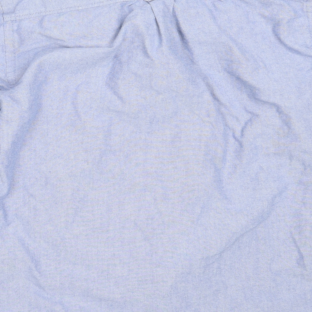 NEXT Mens Blue Cotton Button-Up Size S Collared