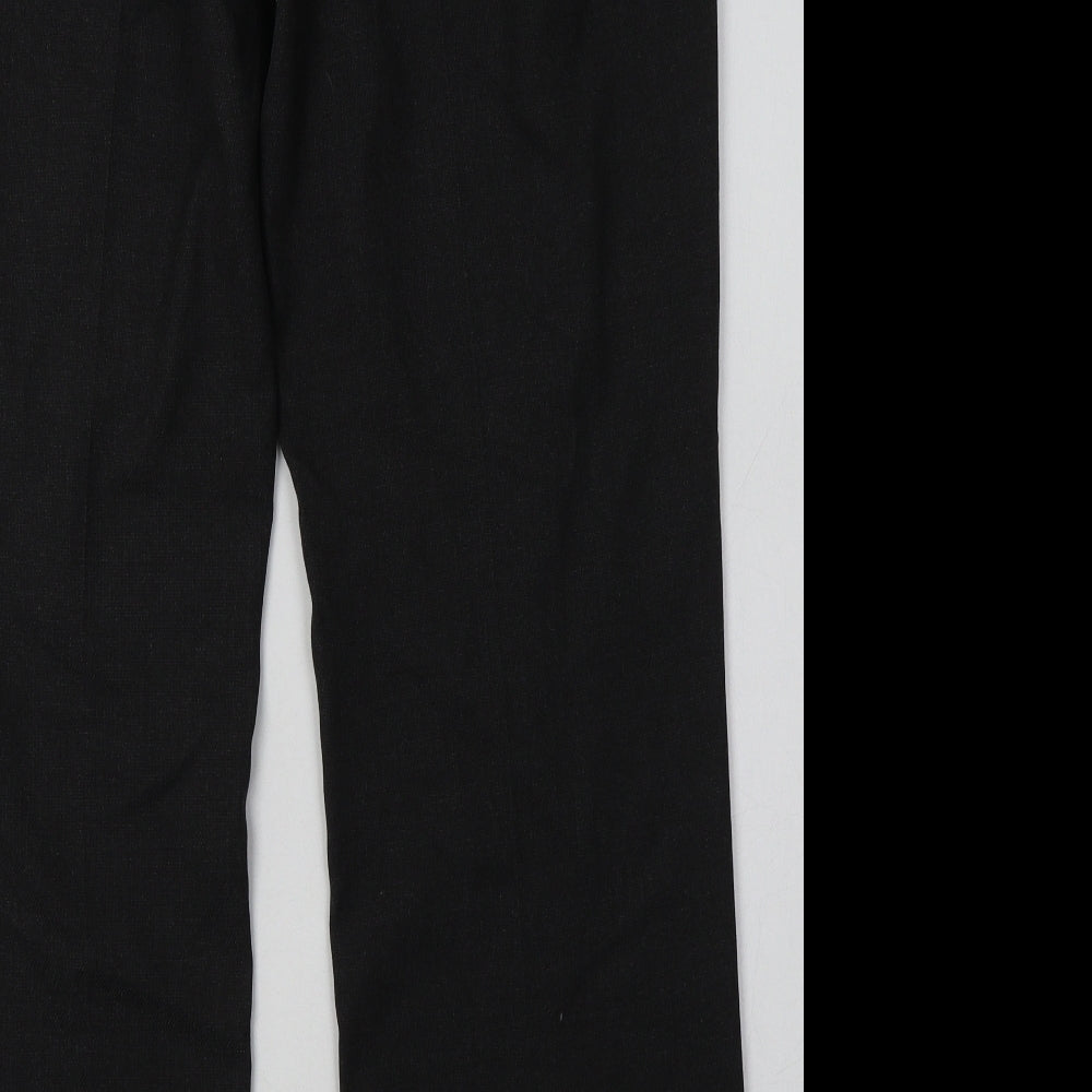 Simon Jersey Womens Grey Polyester Trousers Size 16 L32 in Regular Button