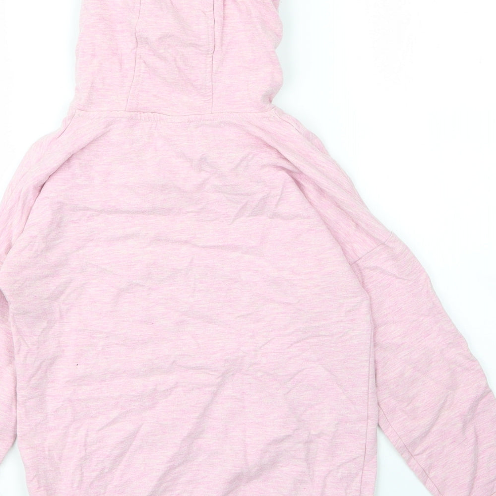 F&F Girls Pink Cotton Pullover Hoodie Size 7 Years - Unicorn