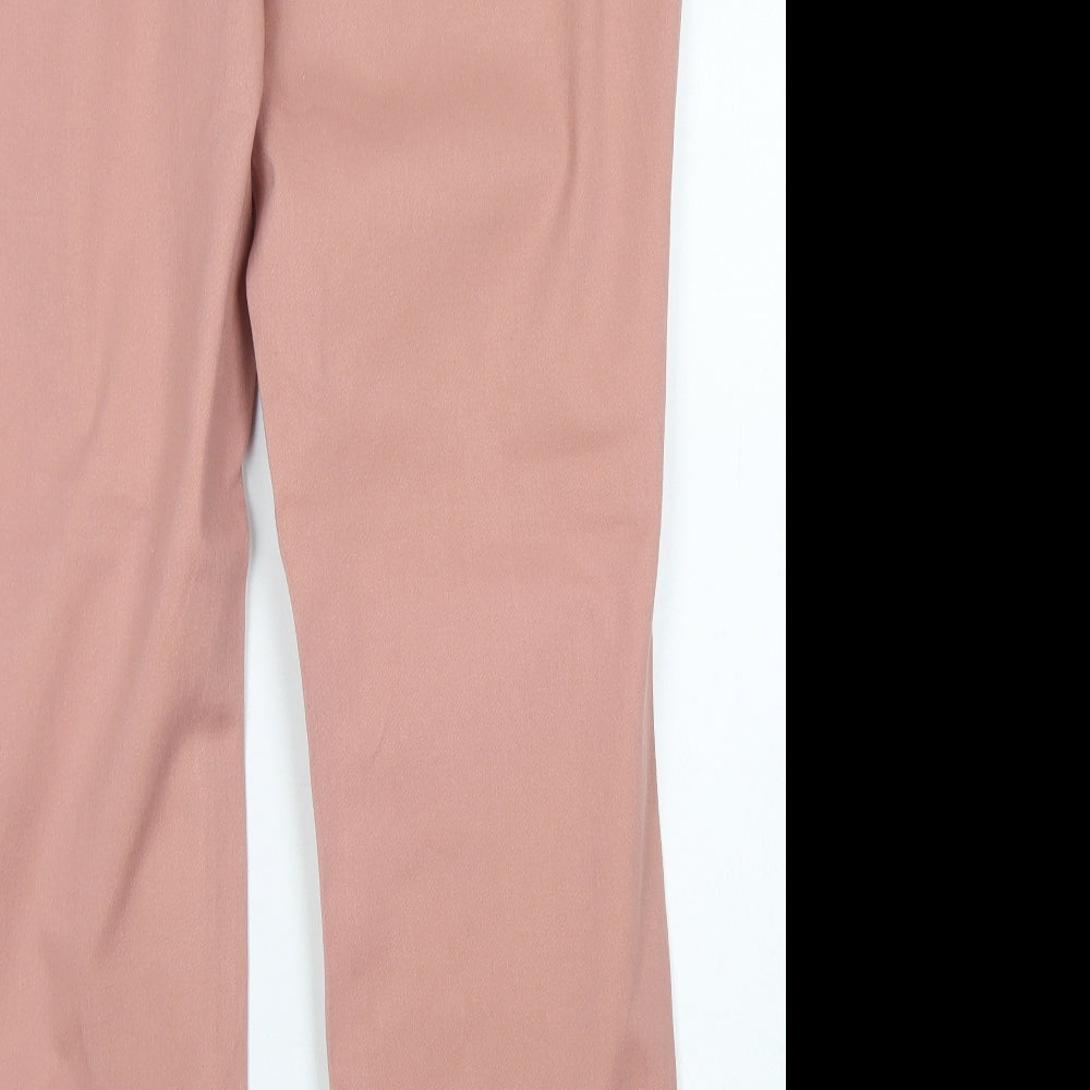 Debenhams Womens Pink Cotton Straight Jeans Size 16 L27 in Slim Button