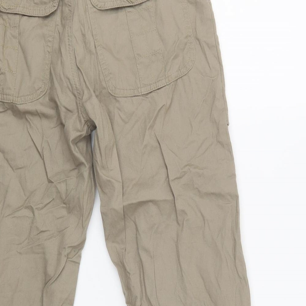 Cherokee Boys Beige Cotton Cargo Trousers Size 9-10 Years Regular Button