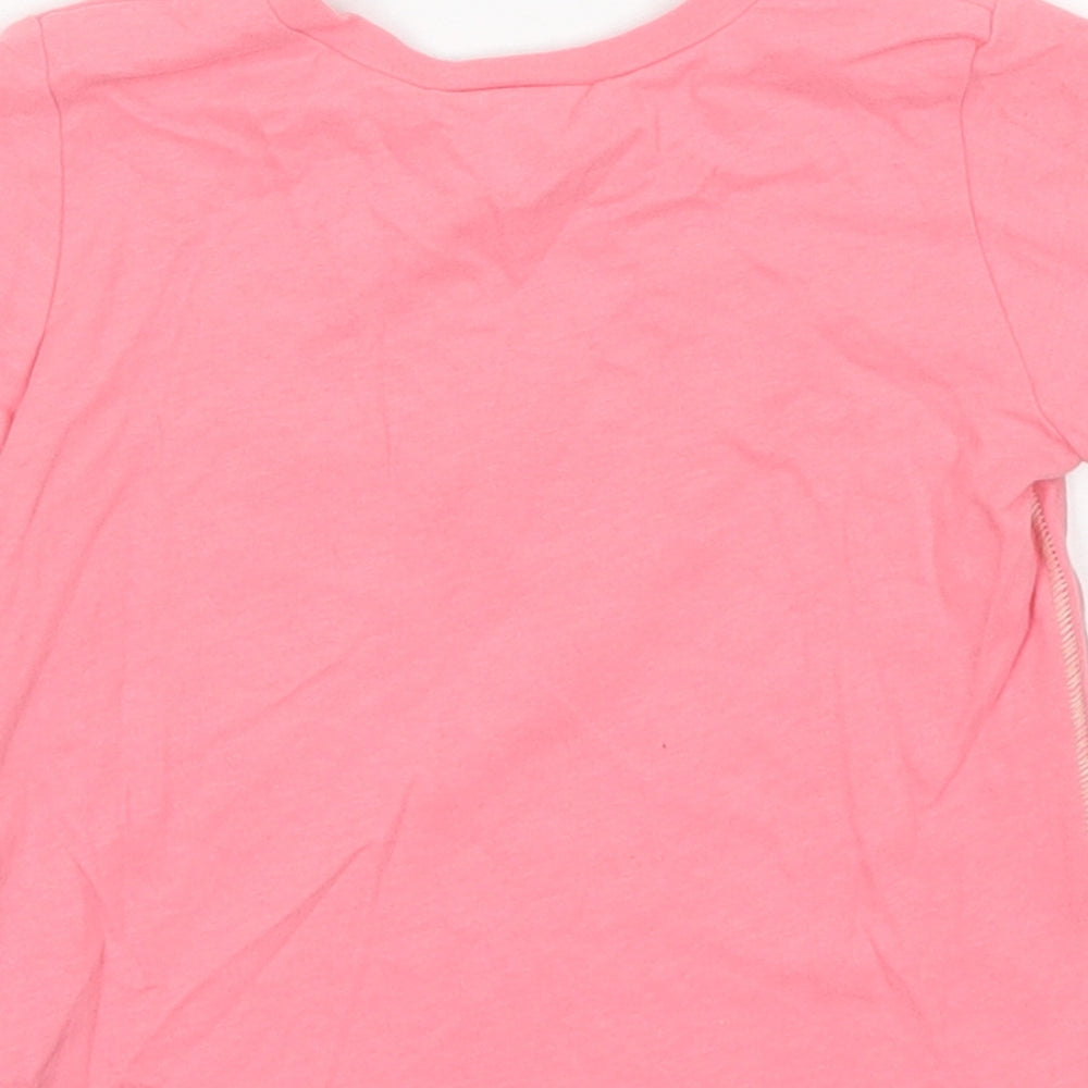 NEXT Boys Pink Cotton Basic T-Shirt Size 12-18 Months Crew Neck