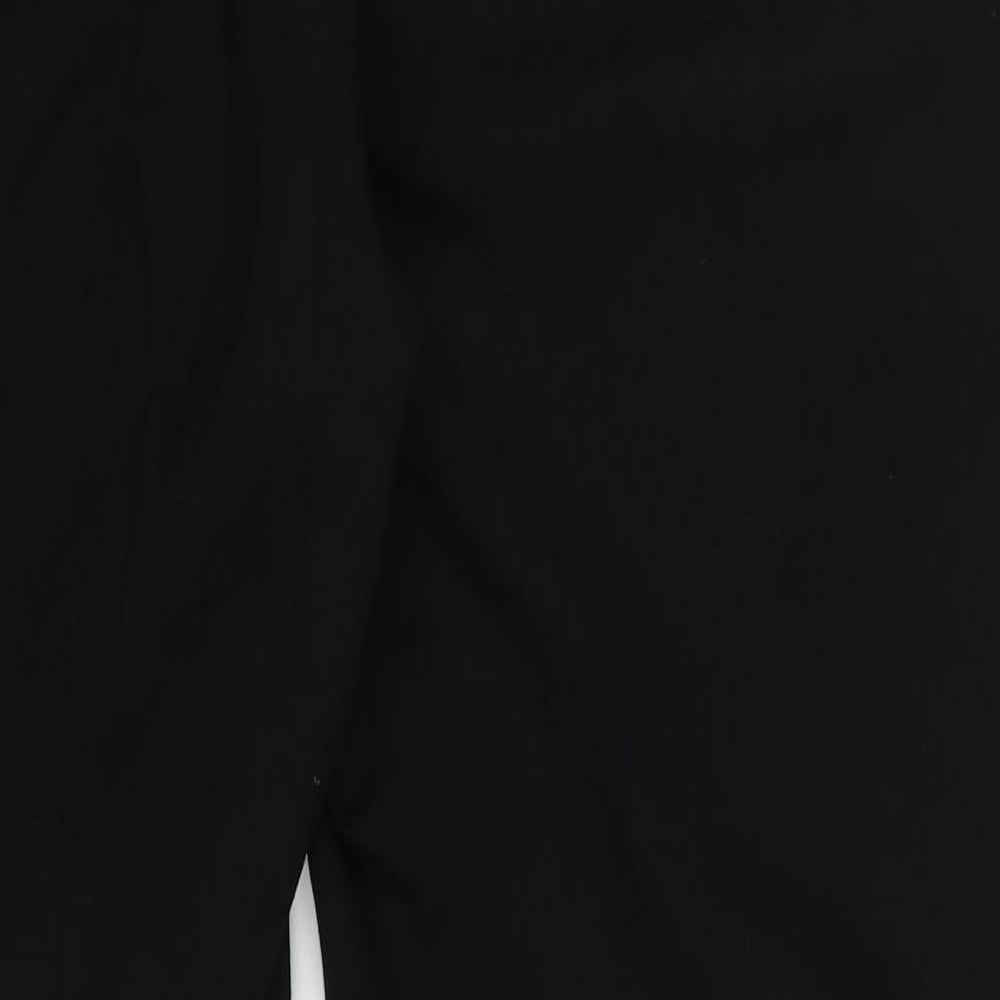 Phase Eight Womens Black Viscose Trousers Size 38 in L28 in Regular Button