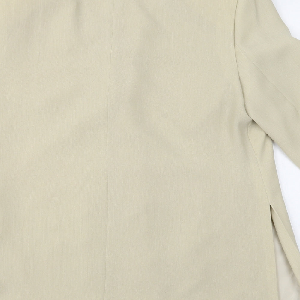 M&S Womens Beige Jacket Blazer Size 12 Button
