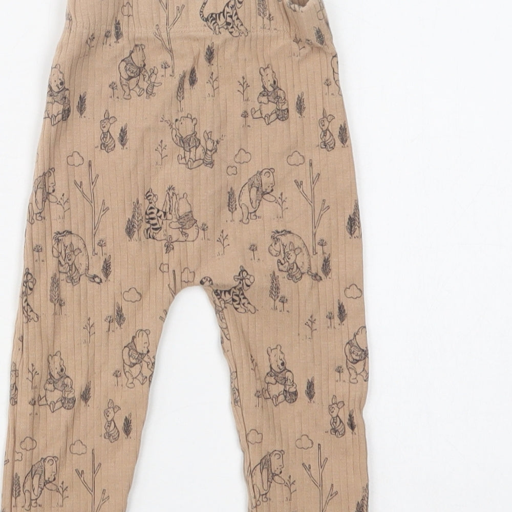 George Baby Beige Geometric Cotton Jogger Leggings Size 9-12 Months - Winnie the Pooh