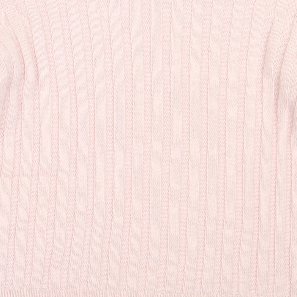 Marks and Spencer Womens Pink Round Neck Acrylic Pullover Jumper Size S