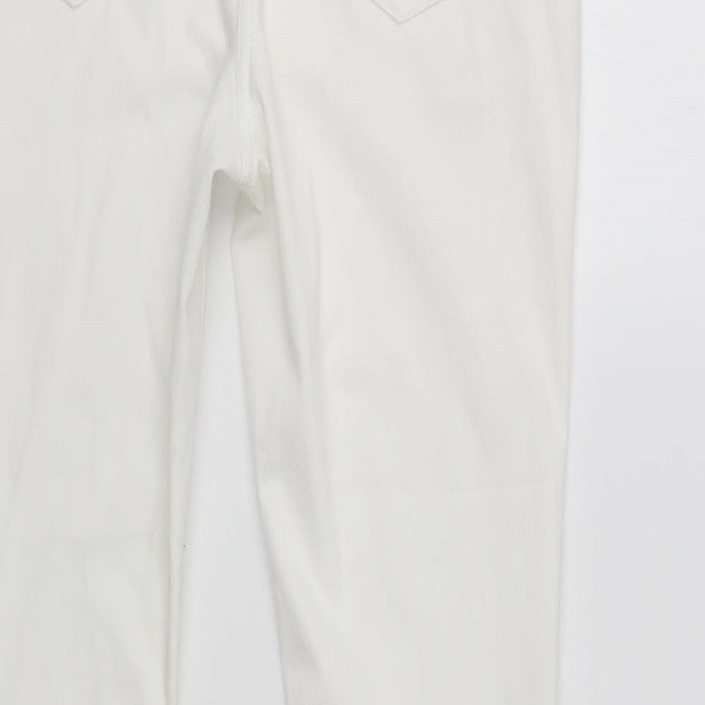 NEXT Womens White Cotton Jegging Jeans Size 8 L28 in Regular