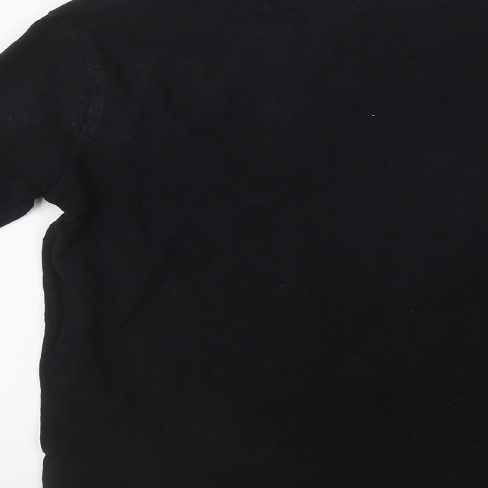 Industrialize Mens Black Cotton Polo Size XS Collared Button