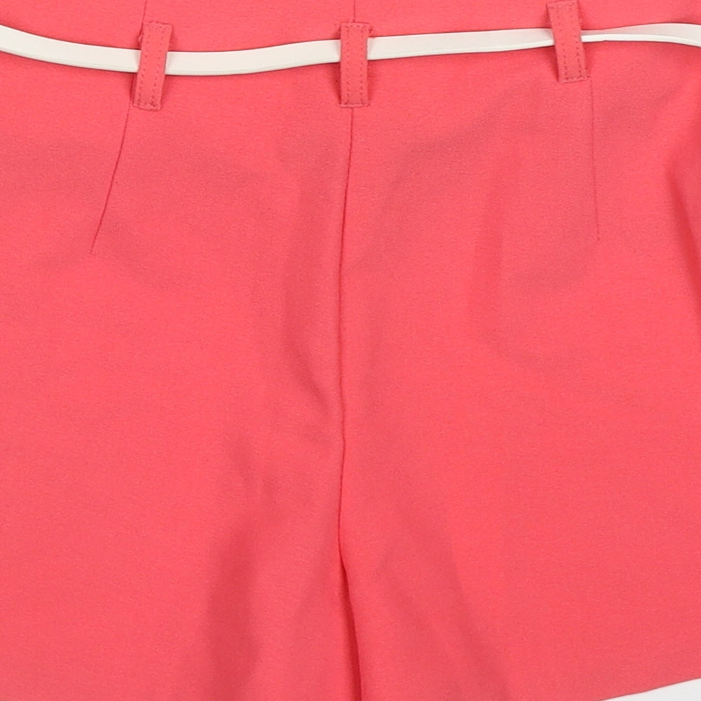 Miss Selfridge Womens Pink Polyester Mom Shorts Size 6 L3 in Regular Zip