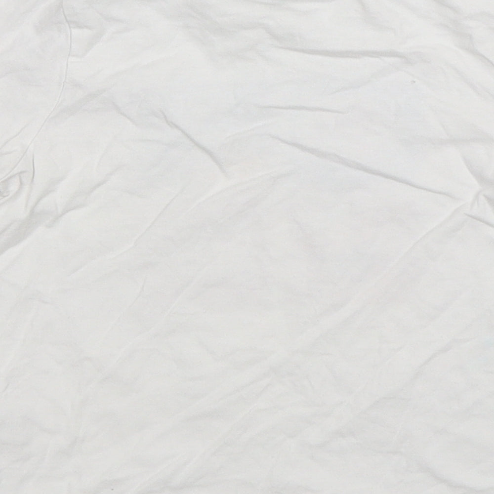 Sesame Street Boys White Cotton Basic T-Shirt Size 5-6 Years Round Neck