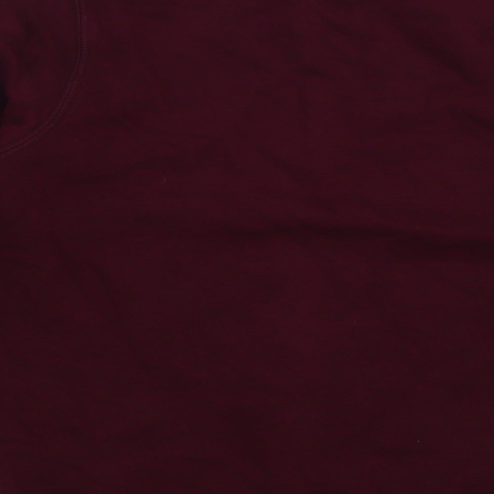 sainsburys Boys Red Crew Neck Cotton Pullover Jumper Size 4 Years Pullover