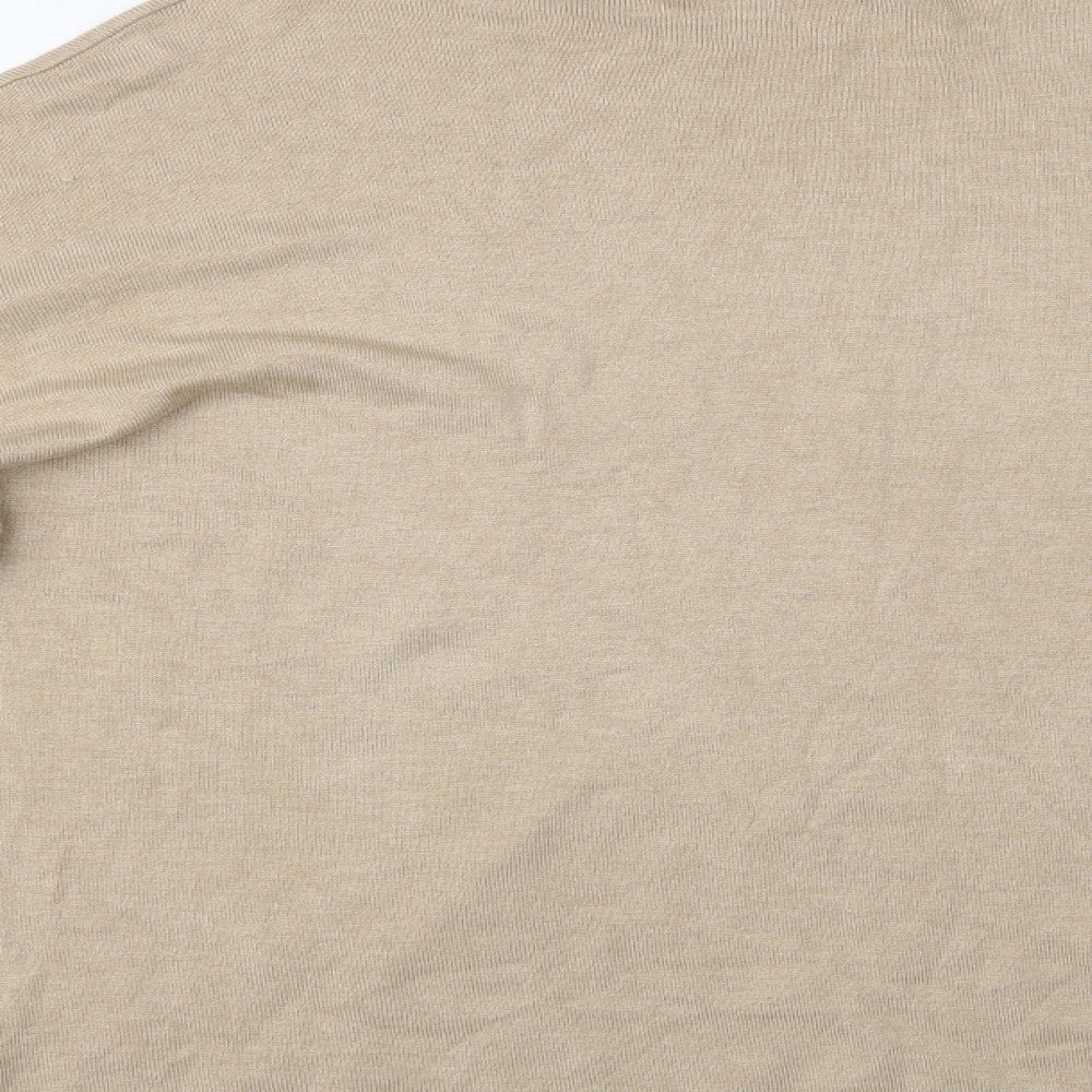 F&F Womens Beige Mock Neck Viscose Pullover Jumper Size 18