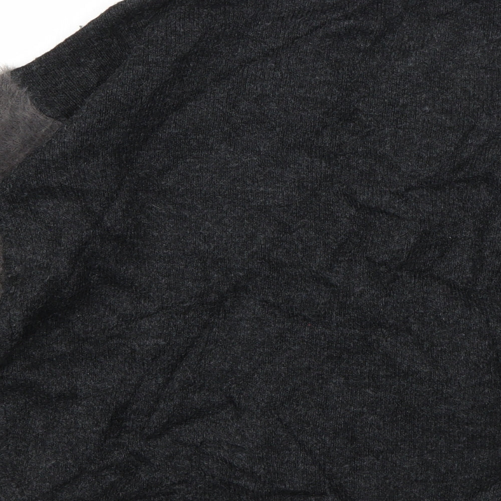 Marks and Spencer Womens Grey High Neck Acrylic Pullover Jumper Size S